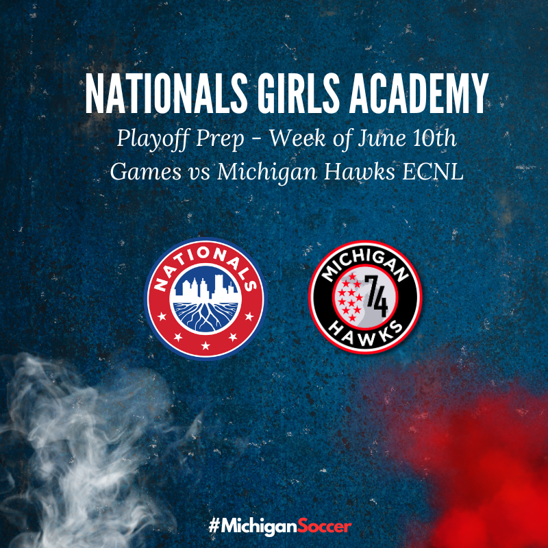NationalsGA's tweet photo. We look forward to two of the country's best programs helping each other prepare for @GAcademyLeague & @ECNLgirls playoffs this month!
Thank you to @MIHawks1974 for hosting; we can't wait for the great games.
#MichiganSoccer #PlayoffPrep #LetsGetBetterTogether #GrowingTheGame
@ImYouthSoccer @ImCollegeSoccer
