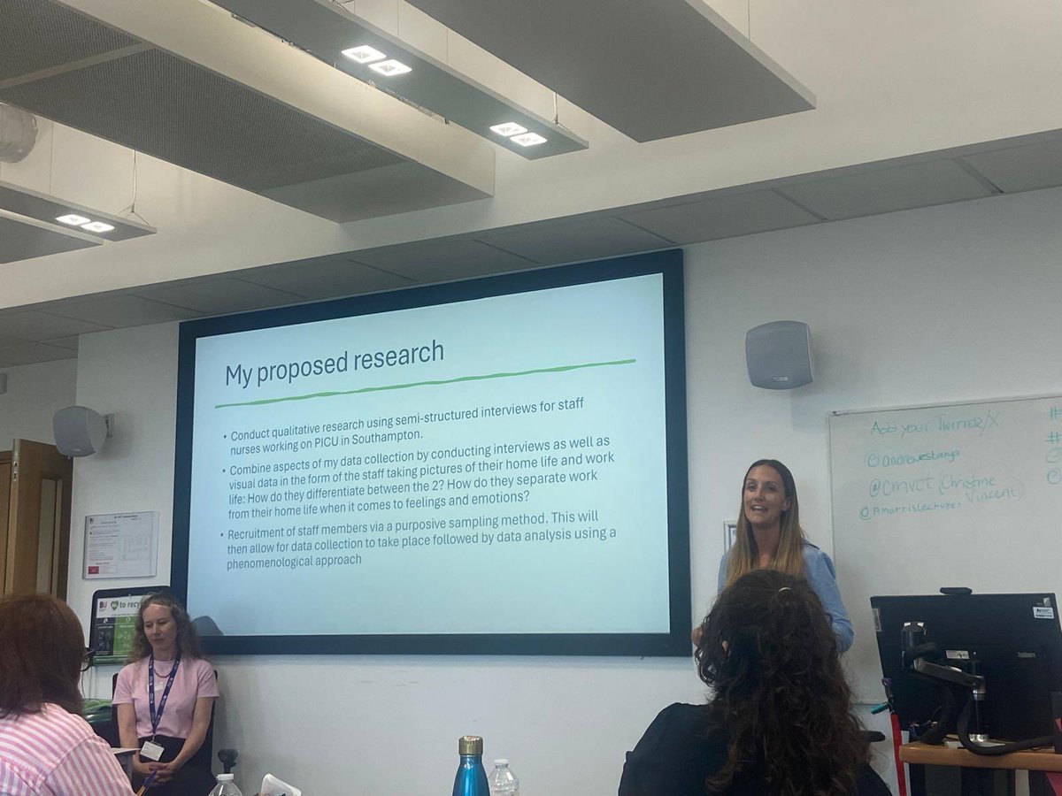Great to present my proposed PhD research project today at the #BUHSSPGRConf2024 Excited to embark on this adventure of research into ‘Staff experiences of looking after the critically ill child on PICU’ #HSS_BU #BUDocCollege. Thank you <a href="/AndrewesTanya/">Tanya Andrewes PGR</a> for organising!