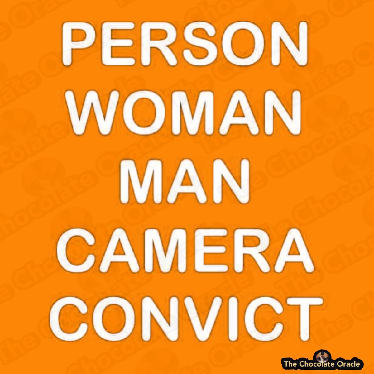 ChocolateOracle's tweet image. tRump Memory Test
“Can You Repeat That?”

Person
Man
Woman
Camera
Convict

@Everyone
@TeamtRump
#DonaldJtRump
#MemoryTest
#tRumpsAmerica
#WeAreBetterThanThat
#WeWillRememberInNovember
#VoteBlue
@ChocolateOracle
#TheChocolateOracle