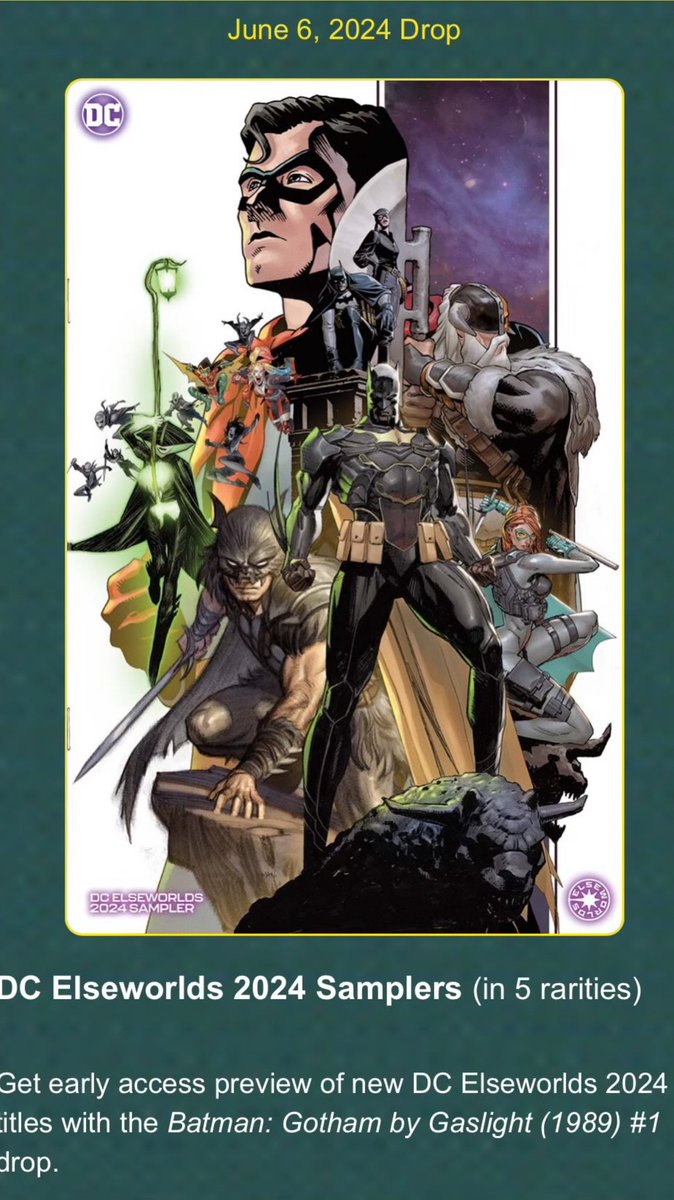 🚨Candy.com/DC drops EXCLUSIVE EARLY SAMPLERS ‼️ ahead of physical release, along with the first Elseworlds comic, with a scarcity of only 2000! ☺️👌🏼

Two comics for the price of one, I’m super excited as the Elseworld series is my favourite among DC Comics..

In this