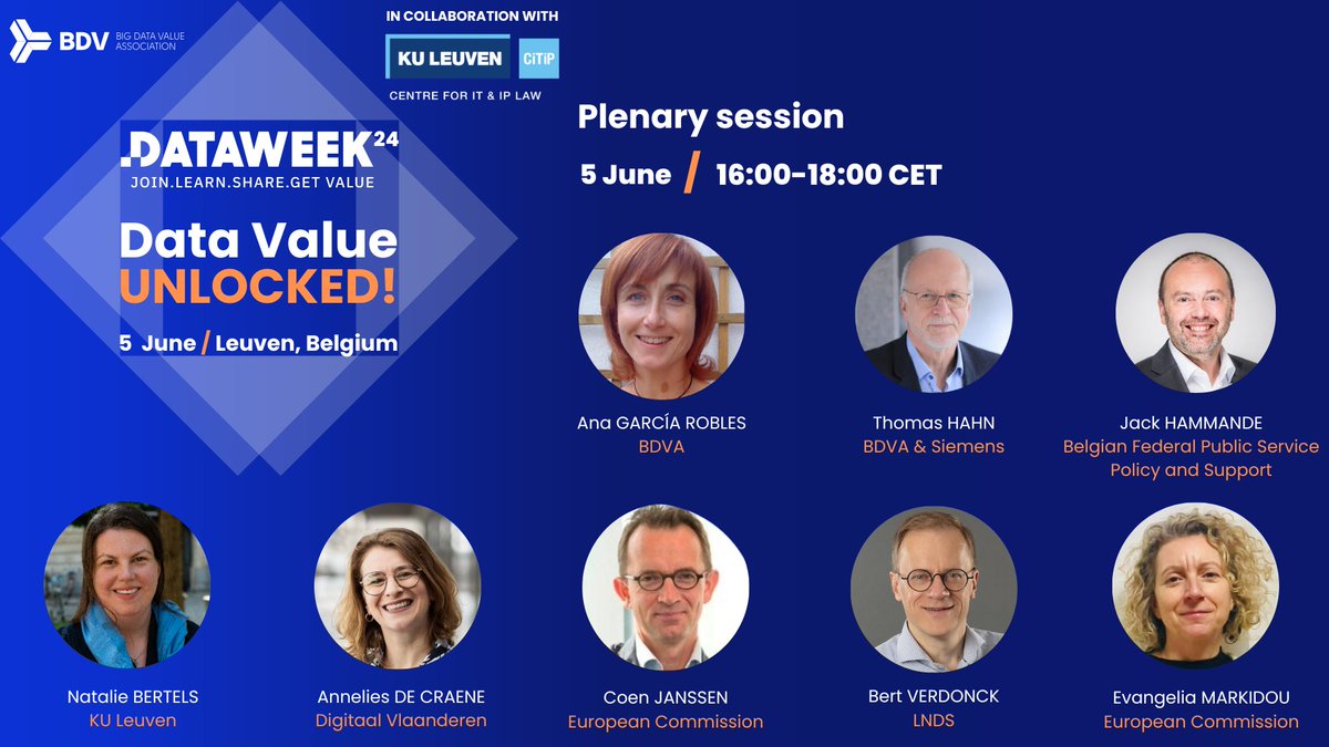 BDVA_eu's tweet photo. 🚨 Make sure to join the #DataWeek24 Plenary, wrapping up our premium event❗

🗓 5 June 2024
🕦 16:00 - 18:00 CET
📍 Park Inn By Radisson Leuven Hotel, Martelarenlaan 36, Leuven (BE)

🔍 Discover the DW 24 Programme 👉 https://t.co/gDKH1Oqrsa https://t.co/zbzpmnKP5X