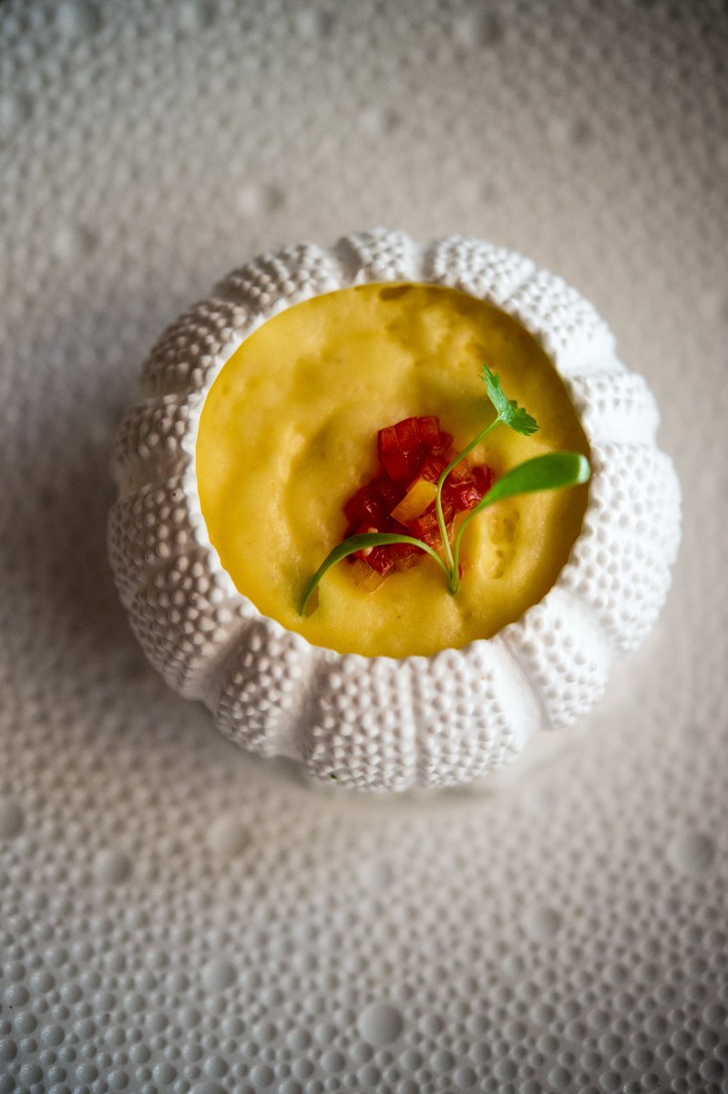 Seafood Causa: Lobster, Crab, Shrimp; Potato Mousseline, Aji Amarillo Pepper, Avocado, and Lime from the <a href="/CityHarvest/">City Harvest</a> menu in the Lounge
