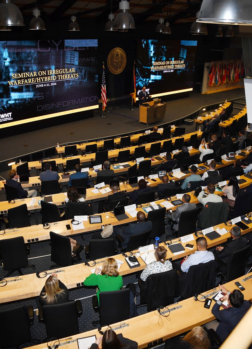 Marshall_Center's tweet photo. 💡#GCMC’s Seminar on Irregular Warfare and Hybrid Threats (#SIWHT) began today, marking the third iteration of the course. The three-week program features 86 participants from 62 countries.  

#IrregularWarfare #HybridThreats #WeAreGCMC #StrongerTogether https://t.co/Tn6vS3nA5z