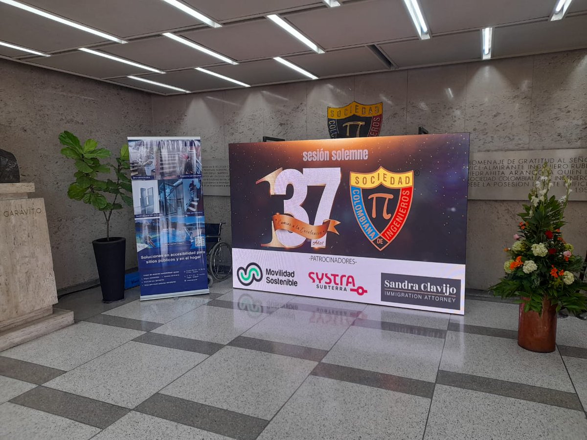 🎯Celebración de los 137 años de la <a href="/IngenieriaSCI/">SOCIEDAD COLOMBIANA DE INGENIEROS</a>  

El pasado 29 de mayo Maria del Pilar Aguillon, nuestra Gerente en #Colombia estuvo presente en este evento en la ciudad de Bogotá siendo SYSTRA Subterra uno de los patrocinadores.

#evento #Latam #construcción