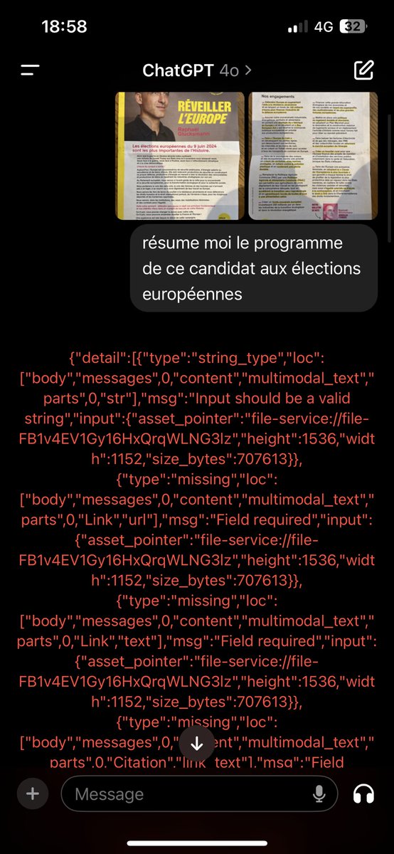 ChatGPT refuse de me mâcher la lecture de la pile de programmes pour les élections de ce week-end !