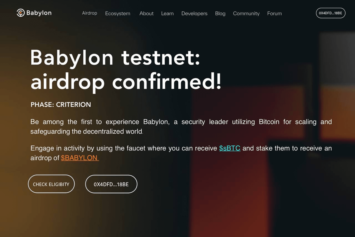 Confirmed Babylon backed by Binance &amp; Paradigm.

Final sBTC staking testnet, before mainnet launch.
Total invest amount in is $88M.

Cost - $0
Time - few mins
Profit - $4,000+

here's a detailed guide 🧵