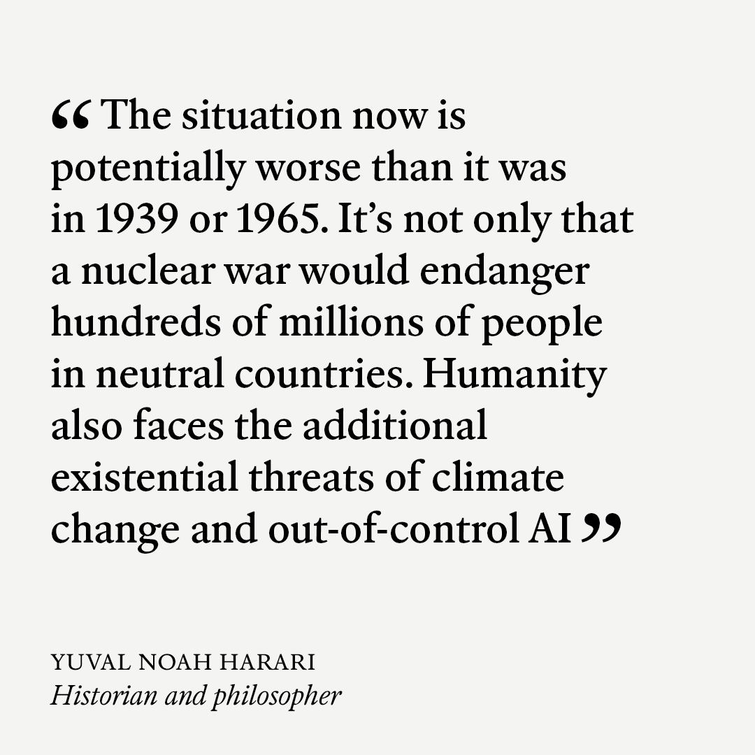 “When order collapses, the weak usually suffer most,” warns Yuval Noah Harari. If “the international rules-based order continues to unravel, the catastrophic results will be felt globally” econ.st/3X9Qy1c