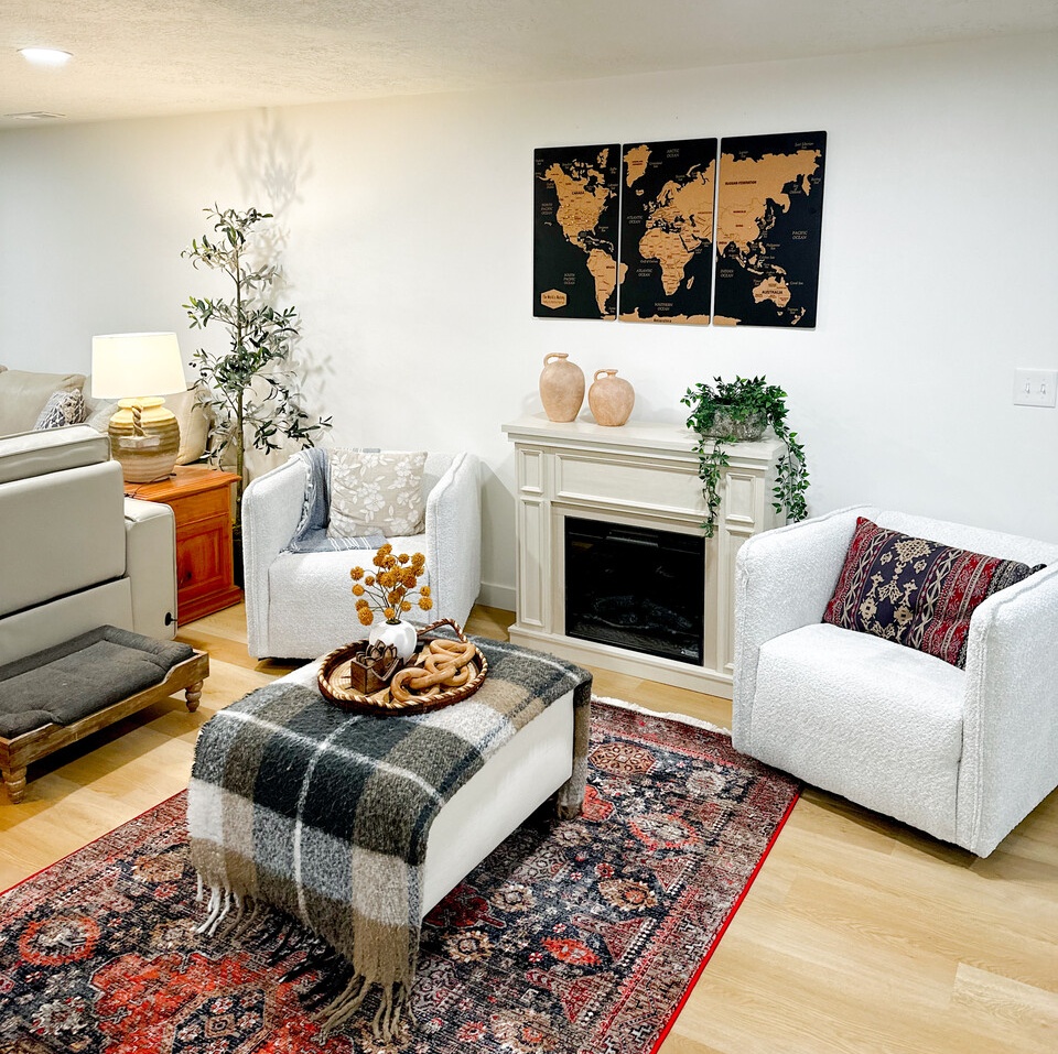 Our Lonoke accent chairs looking absolutely perfect in this beautiful space by @hellokempfamily🥰 #myrcwilleyhome #livingroominspo #livingroomdecor #livingroomdesign