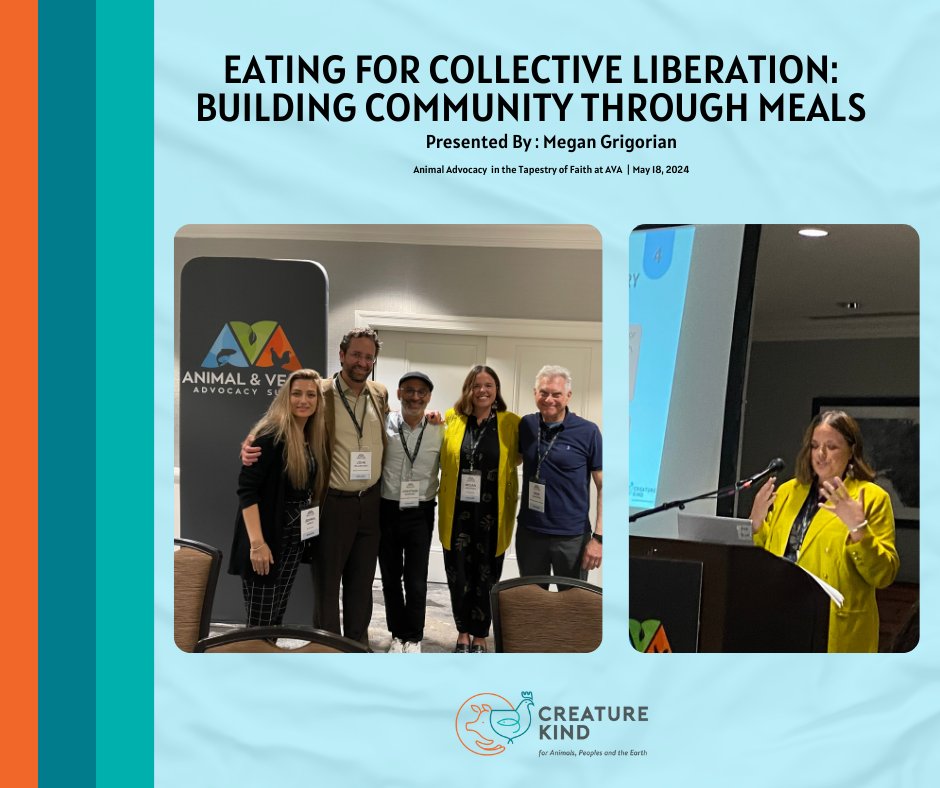 Back in May, CreatureKind presented at The Animal &amp; Vegan Advocacy Summit!⁠

Check out Megan's presentation here: tinyurl.com/2e74z4bz