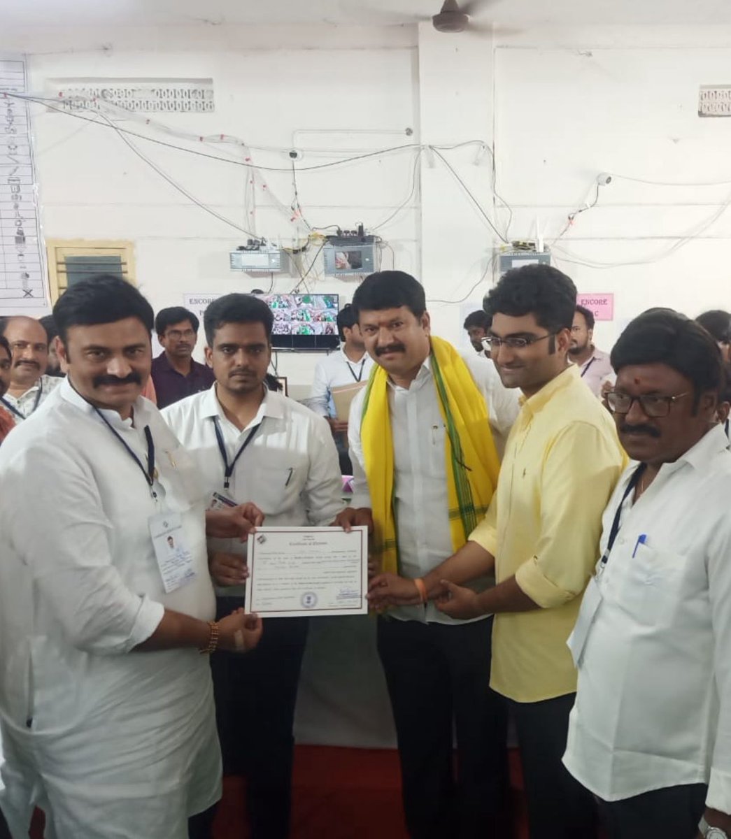 Congratulations @RaghuRaju_MP garu for your glorious victory ✌️