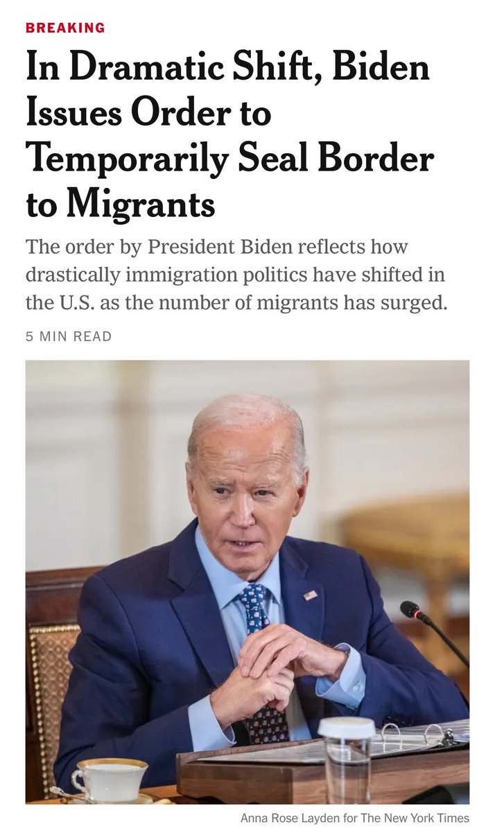 A few months ago, I shared a study from Oxford showing that, when liberals adopt the polities and narratives of right-wingers, they *lose* support and push their countries toward the fascists. Biden and many Democrats, in so many ways each day, are walking us off the cliff.
