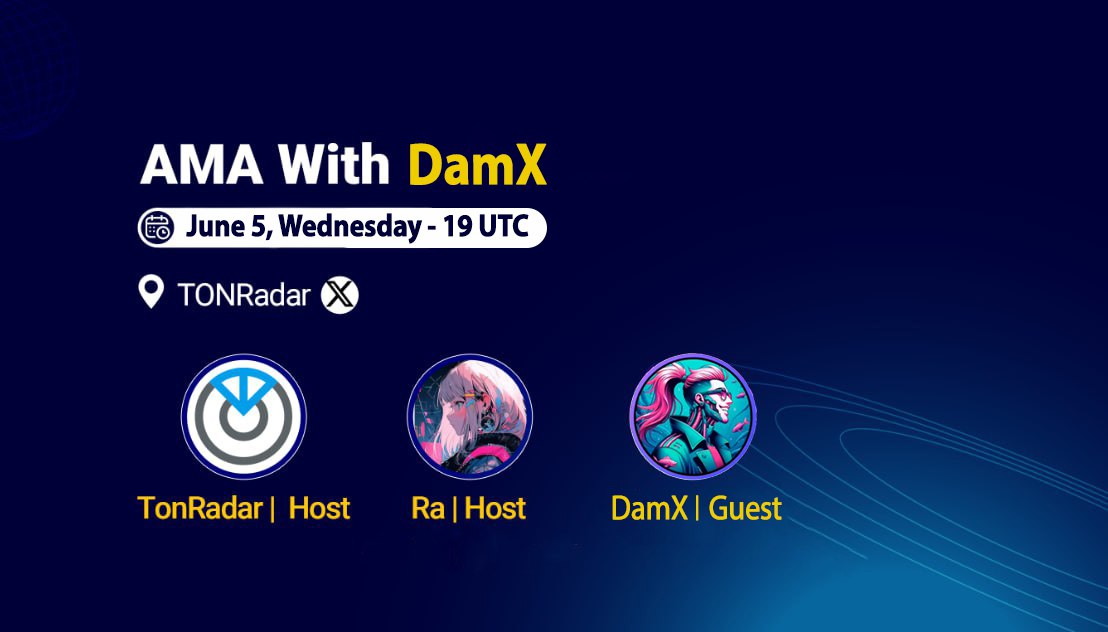 tonradarapp's tweet photo. You have the opportunity to join our AMA space on X with DamX, tomorrow. The great #Ton enthusiast and an influential person! Set reminders.
๐ : June 5 Wednesday - 19 UTC
- -
#toncommunity #tonblockchain #tonecosystem #tonweb3 #tonfam #tonnetwork https://t.co/b3UqwaJKsa