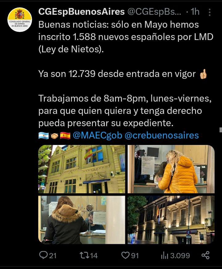 <a href="/ConsEspLaHabana/">ConsEspLaHabana</a> deberíamos de ser igual acá ! De 8 a 8 para adelantar un poco con todo lo qué hay pendiente !!! 🆘 🆘 <a href="/PiliCancela/">Pilar Cancela/❤️</a> <a href="/felixbolanosg/">Félix Bolaños</a> <a href="/jmalbares/">José Manuel Albares</a> tomen nota 📝👈