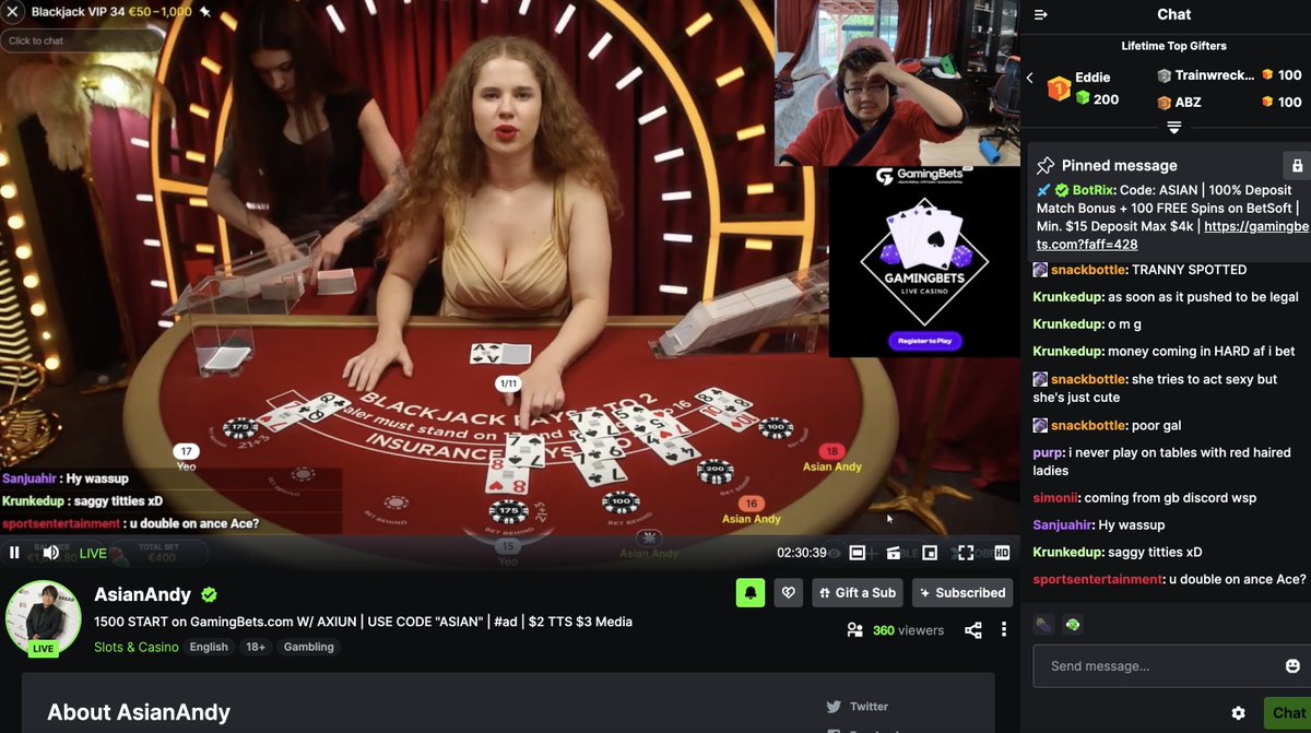 Gamingbetss's tweet photo. NEW PARTNER ANNOUNCEMENT! Want a FREE $10??  Go FOLLOW and CHAT for 10 MINUTES and mention you're coming from Gaming Bets TWITTER Promo and DM me to claim! https://t.co/psv72r6Xl5 (#helpandy)
@AsianAndyFilms https://t.co/ktzlY58dPf