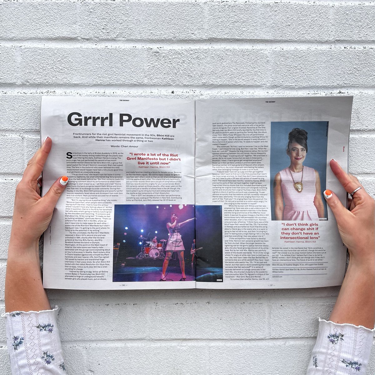 I only spoke to OG #RebelGrrrl <a href="/kathleenhanna/">Kathleen Hanna</a> for <a href="/theskinnymag/">The Skinny</a>⚡Over her morning muesli, we talked feminism with an intersectional lens &amp; why, while she wrote the trailblazing Riot Grrrl Manifesto, she didn't live it until now. Pick up your June issue at theskinny.co.uk/things-to-do/s…