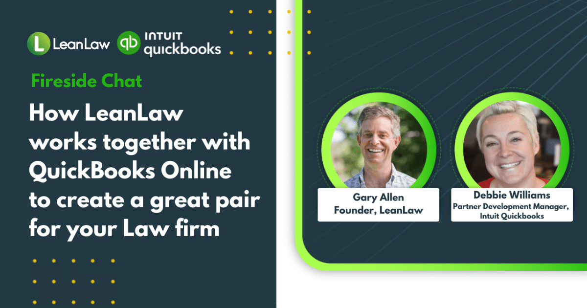 LeanLawCo's tweet image. Curious about how LeanLaw works with QuickBooks Online for law firms? Watch our latest fireside chat! #quickbooksforlawfirms #legalbillingsoftware #quickbookssolutionprovider 
hubs.li/Q02yWsmR0