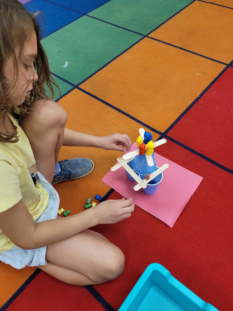 Kinder and 1st grades have had to help save their "friends" from the lava during their last team challenge of the year, The Floor is Lava challenge 🌋 #teamwork <a href="/nisdstemlabs/">NISD STEM Labs</a> <a href="/NISDFranklinES/">Kay Franklin ES</a>  #stem #thefloorislava