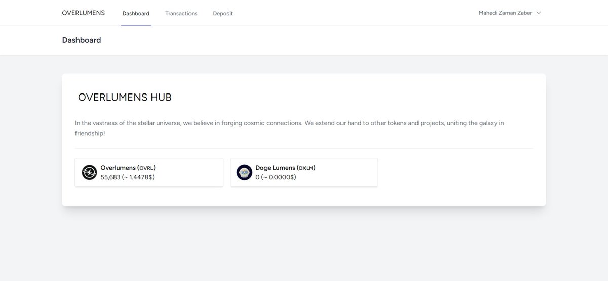 Overlumens's tweet photo. Latest Updates on Our Base platform

1. Wallets ✅ 
2. API  ✅ 
3. Transactions ✅ 
4. Deposit Functions ✅  
5. Stress Test for Deposits ⌛ 
6. Withdrawal ⌛ 
7. Send Payments ⌛ 

This is what the UI Looks Like Now. 

#XLM #OVRL #CryptoGems https://t.co/nsQXHPxFKB