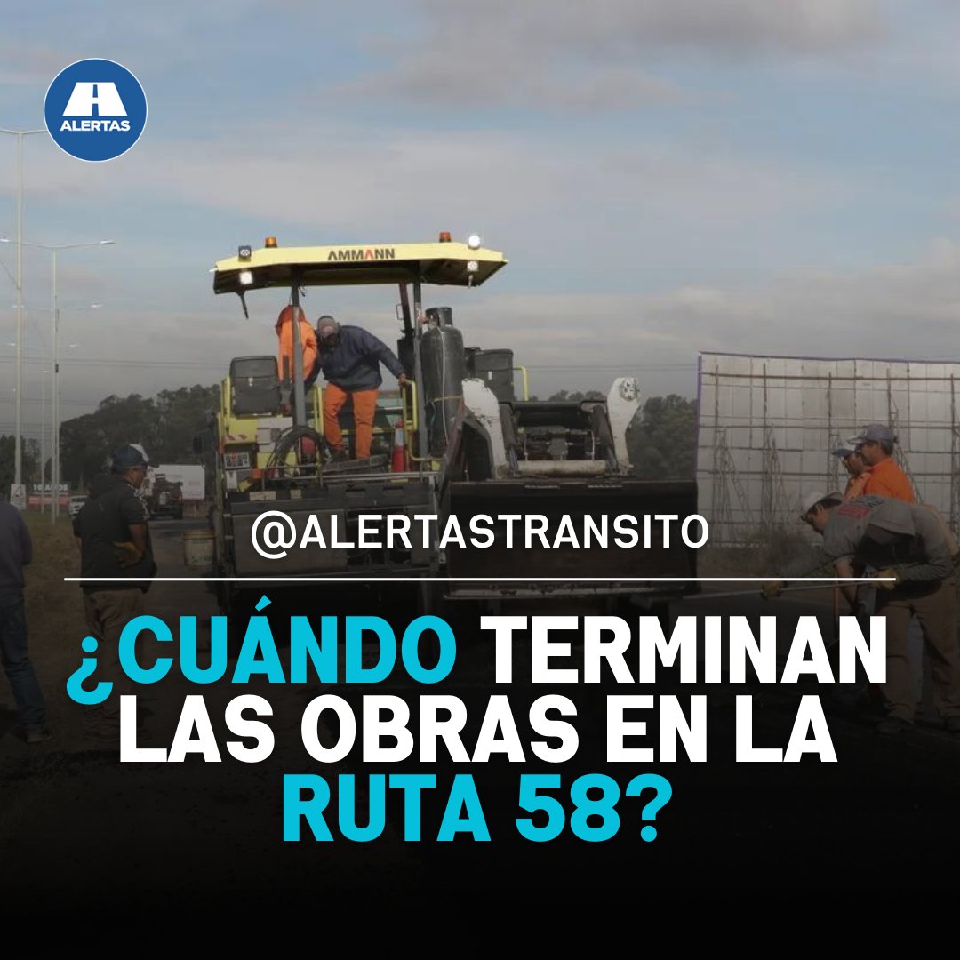 🚧⚠️ ¿Cuándo terminan las #obras en la #Ruta58? ⚠️ Te lo contamos acá 🔗 alertastransito.com/2024/06/cuando… . #AlertasTransito
