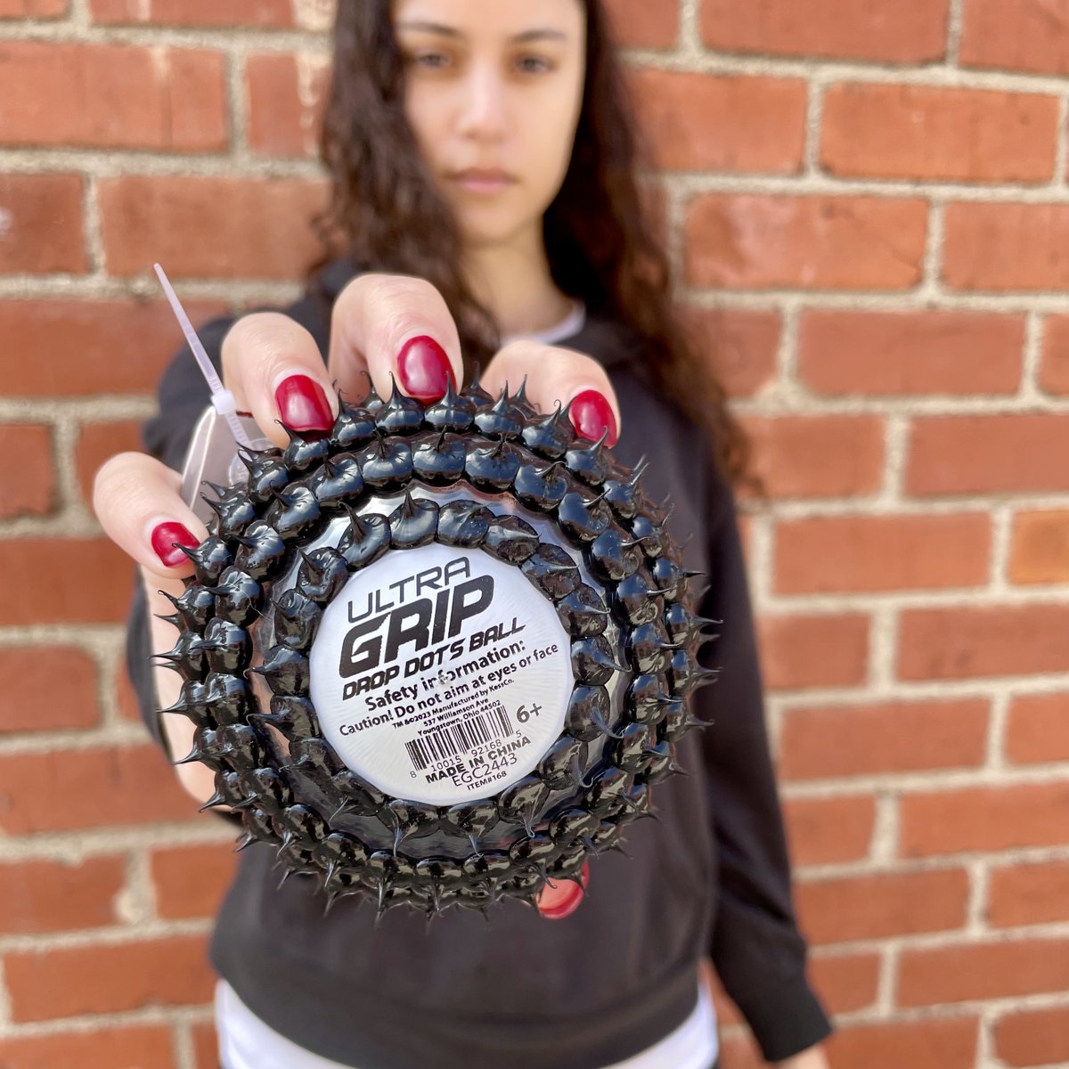 Because even toys need to embrace their dark side. 🖤 Melina's all black wardrobe approves. 

#dropdotsball #ultragrip #outdoorplay #activeplay #toyball #bounceball #black #colors #dropdots #kessplay