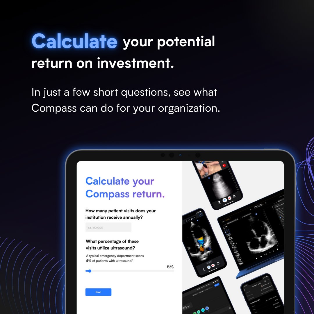 What percent of ultrasound exams does your organization bill for? The typical emergency department bills for 35% of their ultrasound studies, while the average Butterfly Compass customer submits 95% of their emergency department ultrasound studies. More: bit.ly/3KsEErH