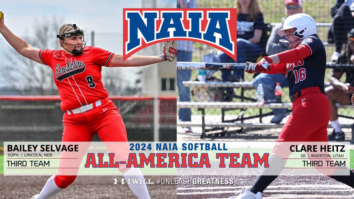 Raven_Softball's tweet photo. Bailey Selvage, Clare Heitz named to 2024 NAIA Softball All-America Team https://t.co/gWXhKeIQlo #NAIAsoftball #HeartSB #UnleashGreatness https://t.co/JGn01tD453