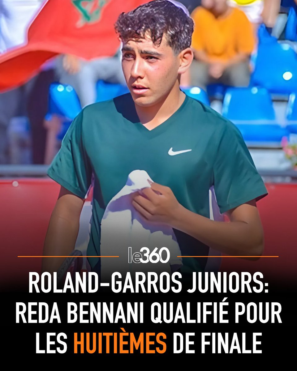 🇲🇦🎾 Le Marocain Reda Bennani, tête de série N. 14, s’est qualifié mardi pour les huitièmes de finale de Roland-Garros Juniors en battant l’Italien Daniele Rapagnetta.
 
Reda Bennani s'est imposé en deaux sets 7-6 (7-5), 6-4.