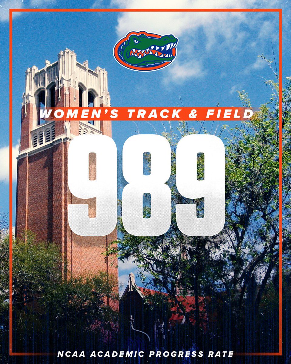 On and off the track 📝

Men’s and Women’s Track &amp; Field earned scores of 957 and 989 in the NCAAs Academic Progress Rate (APR)!

#GoGators 🐊