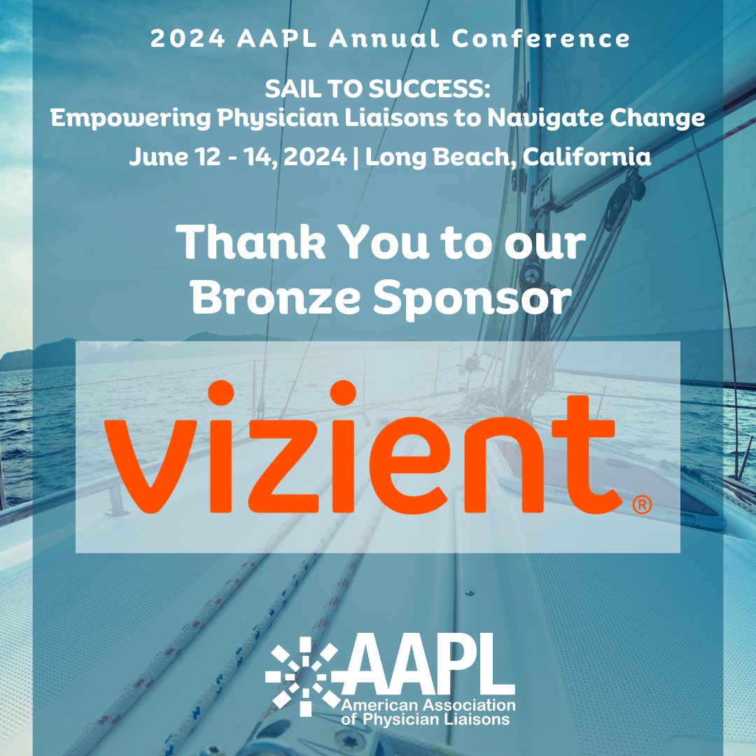 AAPL_network's tweet photo. Thank you to our Sponsor Partner, @VizientInc for being a Bronze Sponsor of this year's AAPL 2024 Annual Conference!
https://t.co/QCyJq2hx7y

Conference Registration: https://t.co/WahDG5ilZP
#AAPLNetwork #AAPL2024 https://t.co/UdR5vwqonn