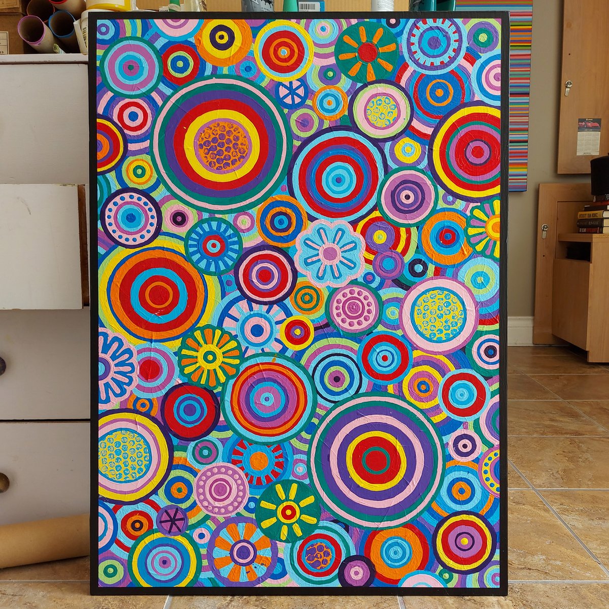 Leftovers
acrylic painting on wood
36x24 inches
available at shauno.ca

#rainbow #circles #originalart #contemporaryart