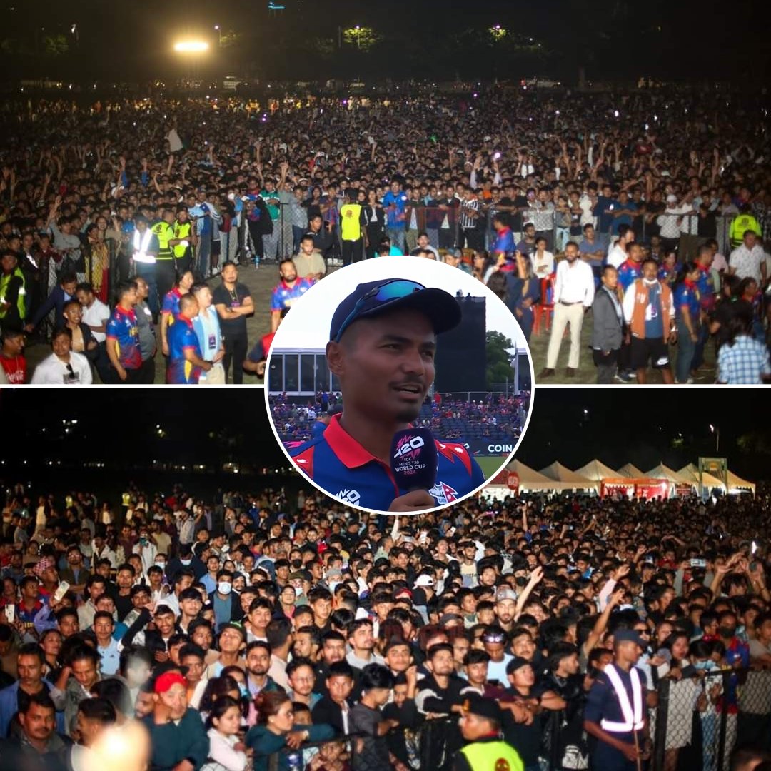 The passion for cricket burns bright in Nepal🔥

A sea of Nepali fans throngs Tundikhel, Kathmandu, to catch the live screening of their team's T20 World Cup clash against Netherlands!

📸: Nepal Cricket