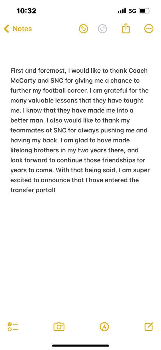 Officially in the Transfer Portal.