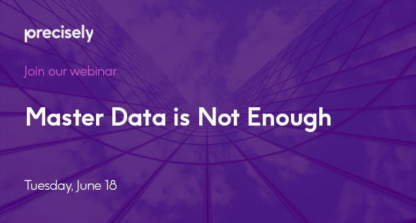 PreciselyData's tweet image. Register for our webinar on June 18 where we will explore advanced methods designed to elevate #dataintegrity across your organization's #masterdatamanagement processes to drive even greater value of your master data. okt.to/G4BTx9