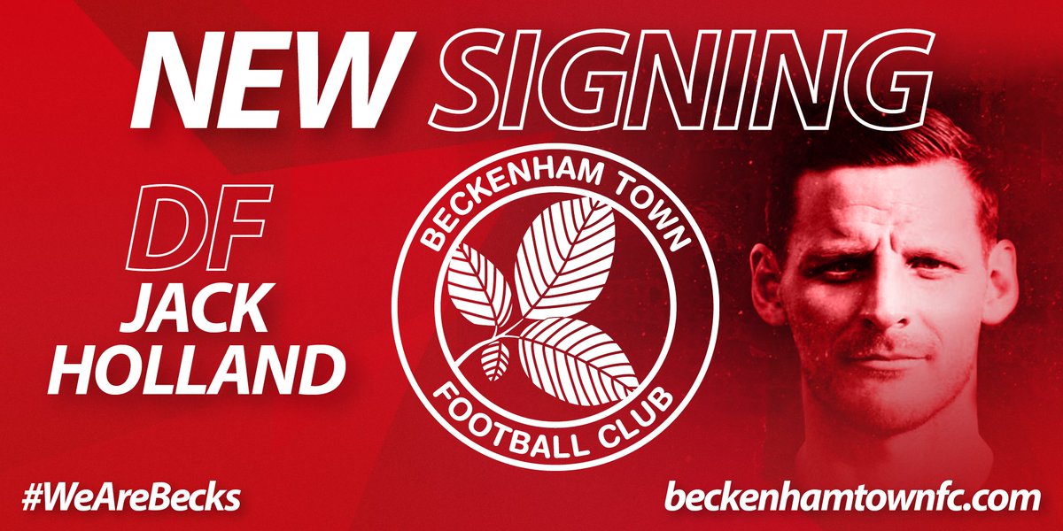 🖋 NEW SIGNING 🖋

We are thrilled to announce the signing of cultured defender Jack Holland.

A true <a href="/bromleyfc/">Bromley FC</a> legend, Jack made over 200 appearances for the Ravens, before going on to excell at <a href="/DulwichHamletFC/">Dulwich Hamlet FC</a> and <a href="/OfficialWands/">Cray Wanderers FC</a>.

A huge welcome to the Becks <a href="/JackHolland6/">Jack Holland</a> 💫