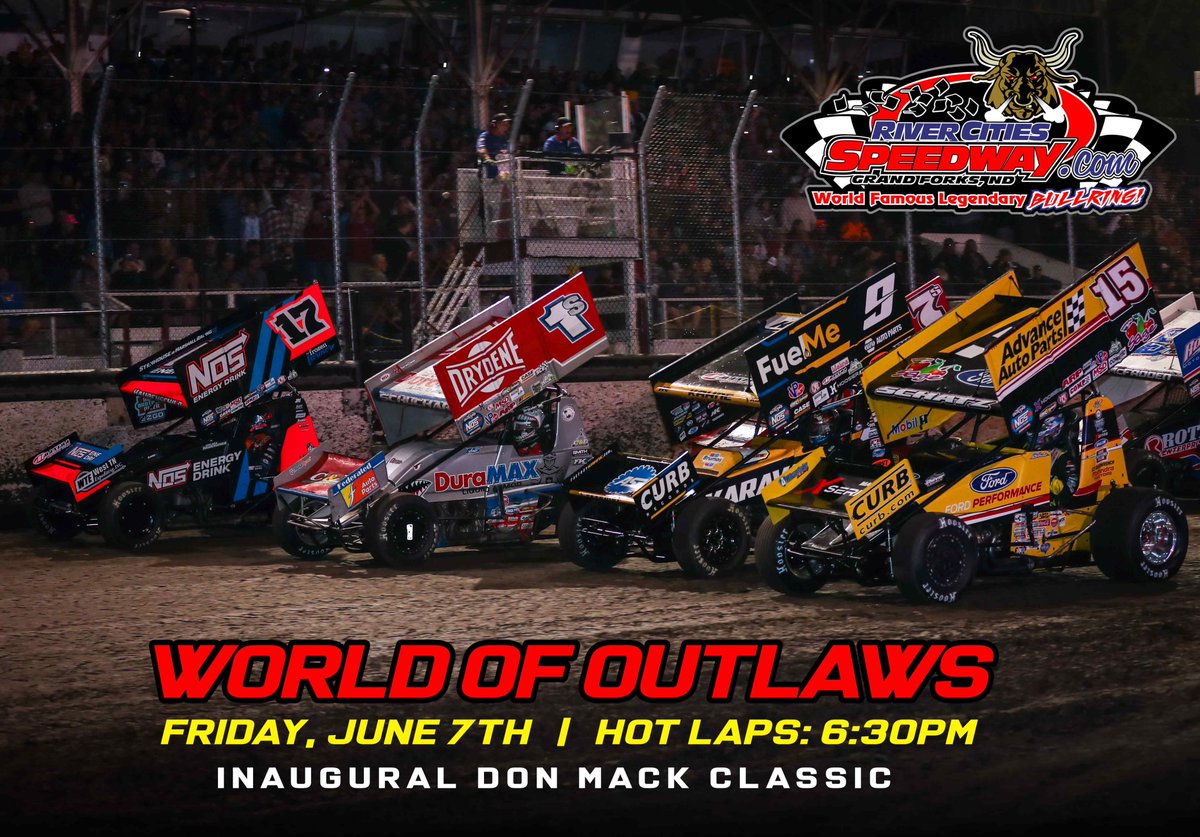 River Cities Speedway (@rivercitiesnd) on Twitter photo The <a href="/WorldofOutlaws/">World of Outlaws</a> return this Friday!
Tickets are going fast. Get your's now!
π: sls.showare.com/ordertickets.aβ¦ The <a href="/WorldofOutlaws/">World of Outlaws</a> return this Friday!
Tickets are going fast. Get your's now!
π: sls.showare.com/ordertickets.aβ¦
