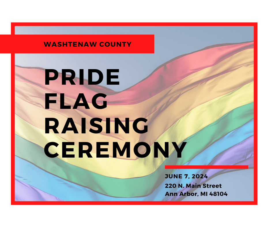 Washtenaw County to Honor LGBTQ+ Pride Month with Flag Raising on Thursday, June 6, 2024 dlvr.it/T7qfH3
