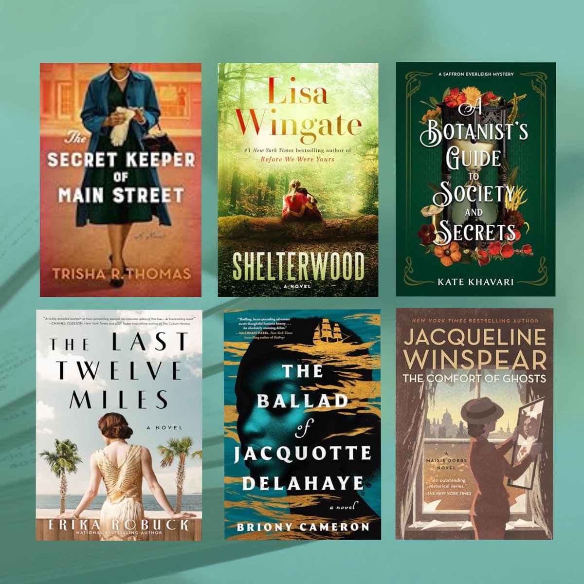 Happy Pub Day❣️🎉

#thesecretkeeperofmainstreet 
#shelterwood 
#abotanistsguidetosocietyandsecrets 
#thelasttwelvemiles  
#theballadofjacquottedelahaye 
#thecomfortofghosts (Maisy Dobbs)

#HFChitChat