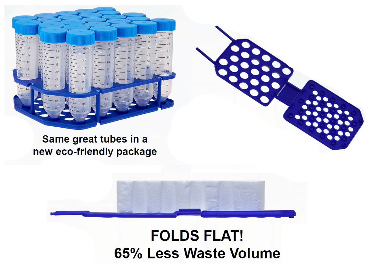 SouthernLabware's tweet image. 🌿 Introducing our Eco-Plastic Racks for 15mL &amp;amp; 50mL tubes! 🌍 Recyclable, fold-flat design reduces waste by 65%. Durable, reusable, and sterile. Perfect for a greener lab. 🌱 #EcoFriendly #LabEquipment #Sustainability #GreenLab #Recycle #Science #LabLife