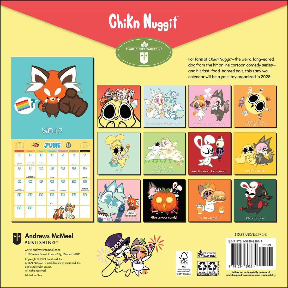 The Chikn Nuggit 2025 Calendar is now up for pre-order! Lots of new,  original illustrations here to brighten up your year!  https://t.co/OnJ6fIyerd