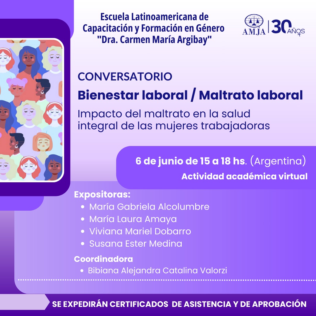 📆 *6 de junio de 2024. 15 a 18 hs. (Argentina)*
▶️ Actividad académica virtual *gratuita para socias y socios!*◀️
*Inscripciones aquí:*👇🏻
amja.org.ar/producto/conve…