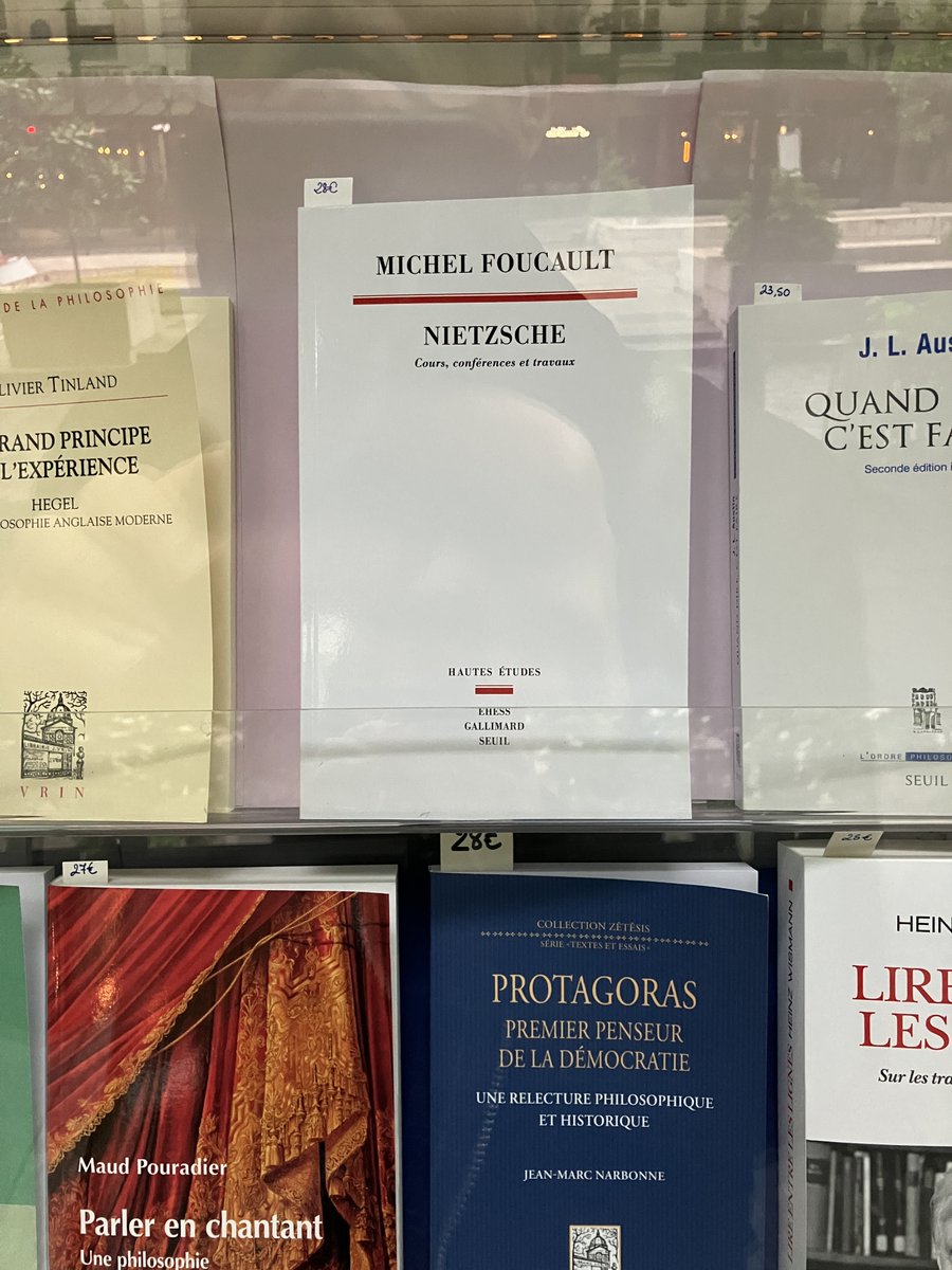 Bernard E. Harcourt (@bernardharcourt) on Twitter photo Yes indeed <a href="/TPBlake/">Agent Swarm</a> <a href="/AlexToropoc/">Alex Leone</a> the new edition of Foucault's unpublished lectures and writings on Nietzsche <a href="/EditionsduSeuil/">Éditions du Seuil</a> is now available in French in bookstores all over France. Pub site: seuil.com/ouvrage/nietzs…. Here it is on front table & window at the Librairie Vrin... Yes indeed <a href="/TPBlake/">Agent Swarm</a> <a href="/AlexToropoc/">Alex Leone</a> the new edition of Foucault's unpublished lectures and writings on Nietzsche <a href="/EditionsduSeuil/">Éditions du Seuil</a> is now available in French in bookstores all over France. Pub site: seuil.com/ouvrage/nietzs…. Here it is on front table & window at the Librairie Vrin...