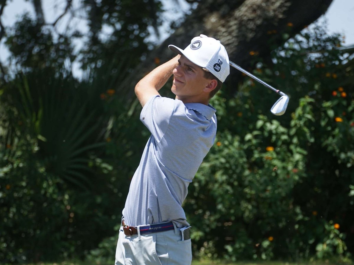 AJGAGolf's tweet photo. Beat the first day jitters. 💪

Austin Perkins and Caleb Lumpkin (-5) lead the Boys Division after day one at the #ParrisIslandJr. https://t.co/U5JM0LQk6c