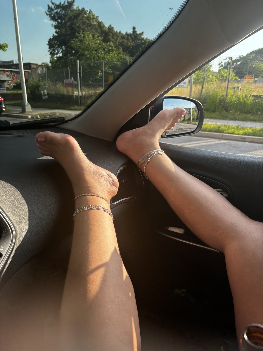 FootFantasyHut's tweet photo. I always have my feet 🦶up in the car. Being Erky for him 😂😘 https://t.co/e8Izuy34Cr