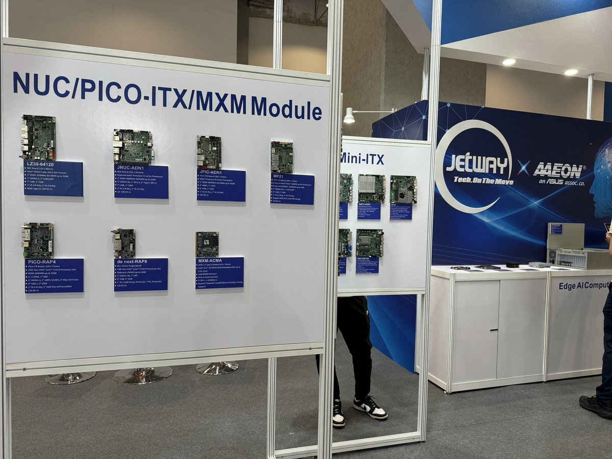 jetwaycomputer's tweet photo. Currently ongoing.
#COMPUTEX2024 #EdgeAI https://t.co/URknTvJpf9