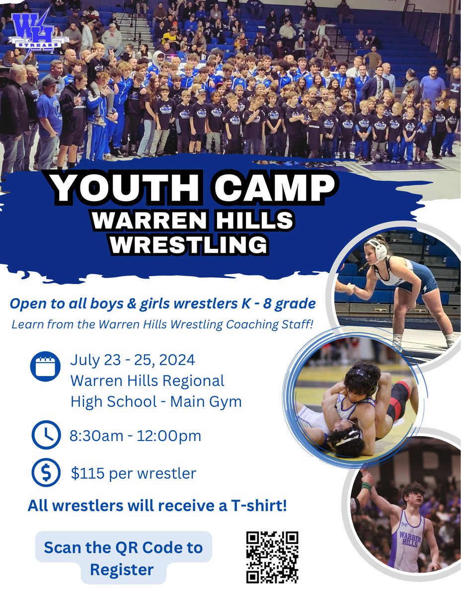Remember to sign-up your kids for Youth Wrestling Camp this summer! 

Here is the link to sign-up: docs.google.com/forms/u/0/d/e/…