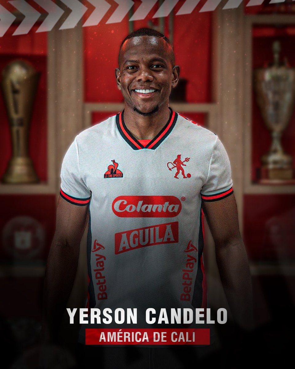 🇨🇴 | #YersonCandelo refuerza al <a href="/AmericadeCali/">América de Cali</a>! 👹
Nuestro talentoso futbolista regresa a su amada Cali para defender los colores del escarlata. Estamos contentos de verte brillar en tu ciudad. ¡Éxitos en esta nueva etapa! 

Excelente trabajo con #GiFootball 🤝

🛡️