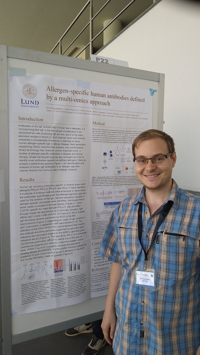Eric Franciskovic presents our exciting data on allergen-specific IgE att #AIRRC7 in Porto. Great performance! #antibody #repertoire #allergy #AIRRseq
