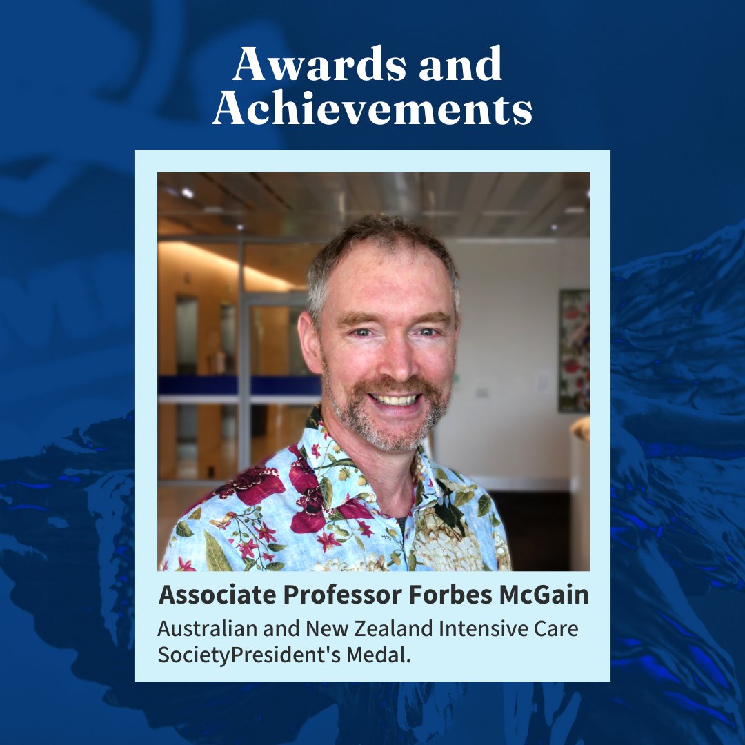 Congrats to A/Prof Forbes McGain, who was awarded the @anzics President's Medal 👏👏 A/Prof McGain is recognised for excellence in clinical practice and research, and highlighting the importance of sustainable healthcare practices 👉 unimelb.me/3Qyux8j #WorldEnvironmentDay