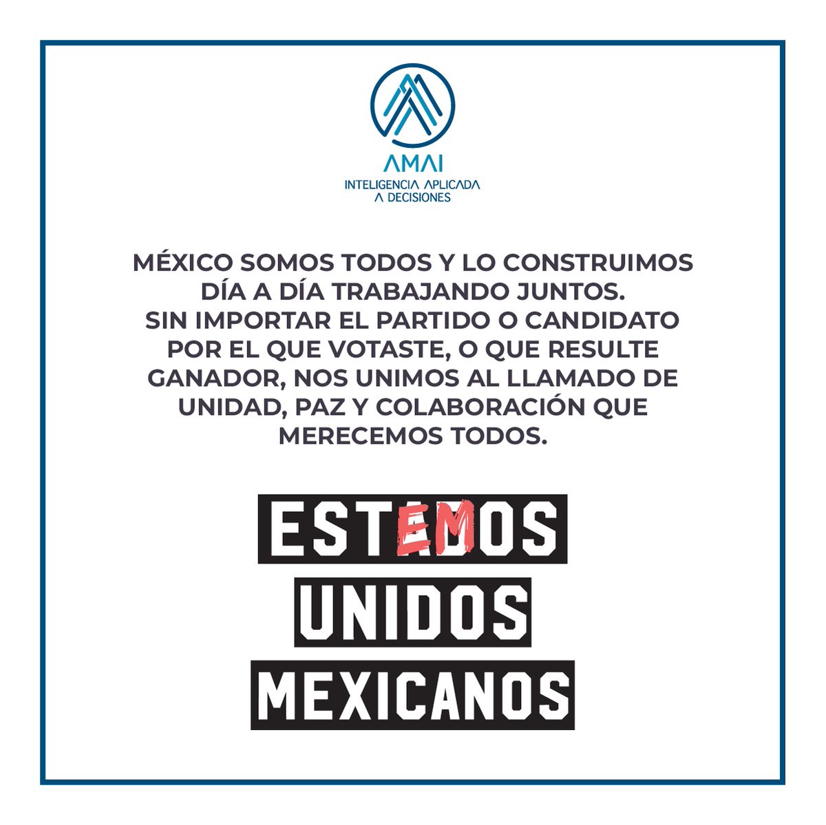 ¡Los mexicanos somos mejores cuando estamos unidos! 

@yocreounmxmejor <a href="/afavordelomejor/">A Favor de lo Mejor</a> 

#EstemosUnidosMexicanos