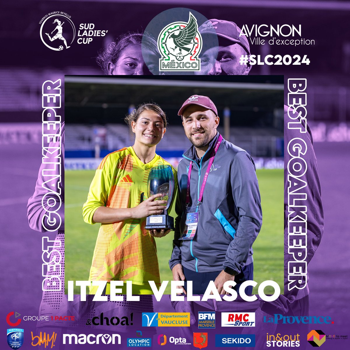 Félicitations à Itzel Velasco (<a href="/AmericaFemenil/">Club América Femenil</a>), élue 𝙢𝙚𝙞𝙡𝙡𝙚𝙪𝙧𝙚 𝙜𝙖𝙧𝙙𝙞𝙚𝙣𝙣𝙚 de la @sudladiescup 2024🏆

#SLC2024